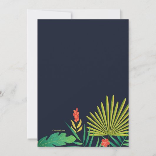 Aloha Luau Uitnodiging (Achterkant)