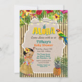 Aloha Luau — Uitnodiging tot tropisch Baby shower (Voorkant)