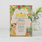Aloha Luau — Uitnodiging tot tropisch Baby shower (Staand voorkant)