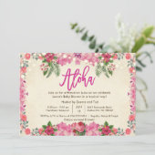Aloha Luau — Uitnodiging tot tropisch Baby shower (Staand voorkant)