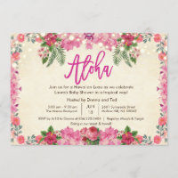 Aloha Luau — Uitnodiging tot tropisch Baby shower
