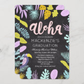 Aloha Luau Uitnodiging Tropical Graduation Party (Voorkant / Achterkant)