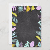 Aloha Luau Uitnodiging Tropical Graduation Party (Achterkant)