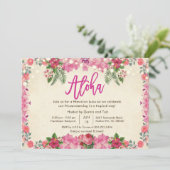 Aloha Luau - Uitnodiging voor Tropische Housewarmi (Staand voorkant)