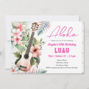 Aloha Luau ukulele 50e verjaardag Kaart