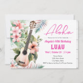 Aloha Luau ukulele Volwassen Verjaardag Kaart (Voorkant)