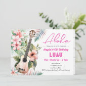 Aloha Luau ukulele Volwassen Verjaardag Kaart (Staand voorkant)