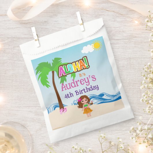 Aloha Luau Verjaardag Bedankzakje (Geknipt)
