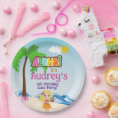 Aloha Luau Verjaardag Papieren Bordje (Feest)