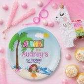 Aloha Luau Verjaardag Papieren Bordje (Feest)