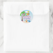 Aloha Luau Verjaardag Ronde Sticker (Tas)
