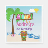 Aloha Luau Verjaardag Servet (Voorkant)