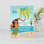 Aloha Luau Verjaardagsfeestje Kaart (Staand voorkant)