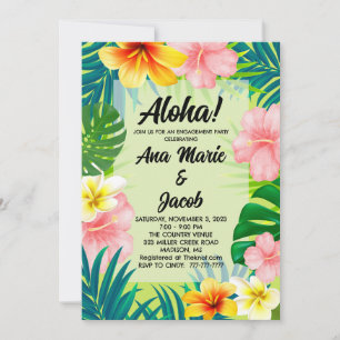Aloha Luau Verloving Feest Douche uitnodiging
