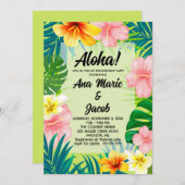 Aloha Luau verlovingsfeest uitnodiging (Voorkant / Achterkant)