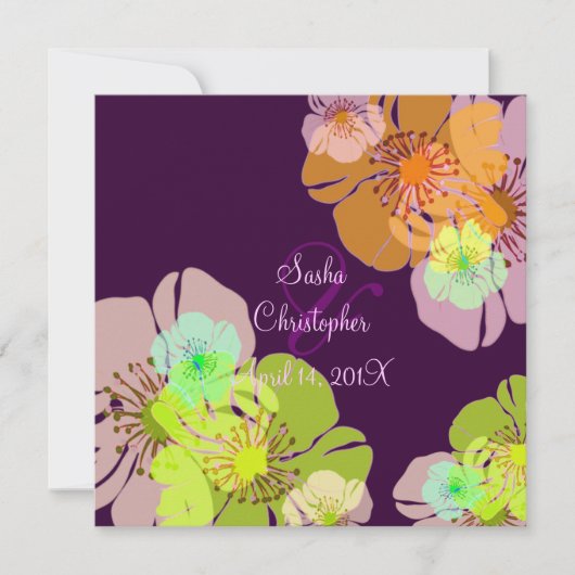 ALOHA/LUAU WEDDING INVITATIONS/DIY BACKGROUND KAART (Voorkant)