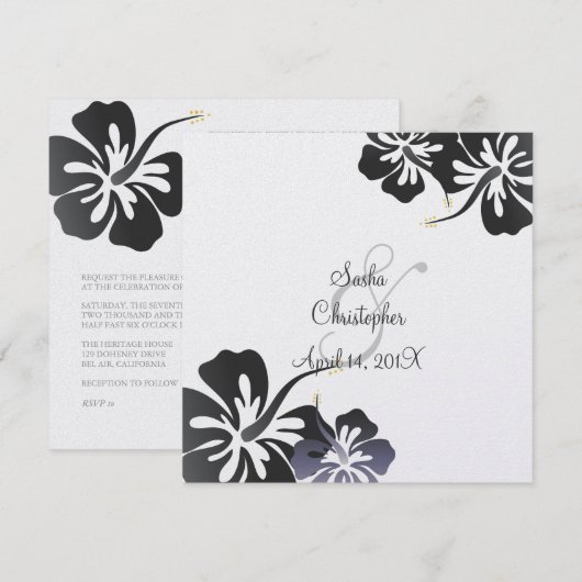 Aloha/Luau Wedding Invitations Kaart (Voorkant / Achterkant)