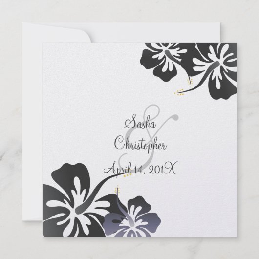 Aloha/Luau Wedding Invitations Kaart (Voorkant)