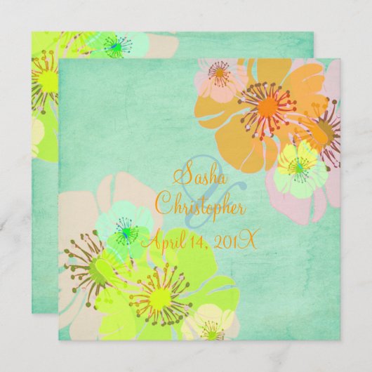 Aloha/Luau Wedding Invitations Kaart (Voorkant / Achterkant)