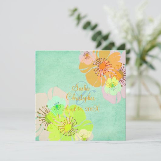 Aloha/Luau Wedding Invitations Kaart (Staand voorkant)