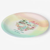 Aloha Luau Zomer 40e Verjaardag Strand Tropisch Papieren Bordje (Gekanteld)