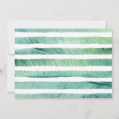 Aloha Lush Tropical Foliage Flamingos Baby shower Kaart (Achterkant)