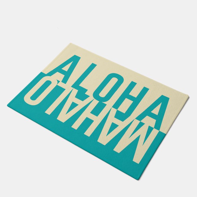 Aloha & Mahalo (Seafoam) Deurmat (Schuin)