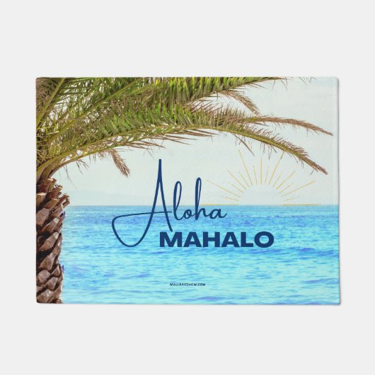 ALOHA MAHALO - TROPISCHE HAWAII-DOORMAT - DEURMAT (Voorkant)