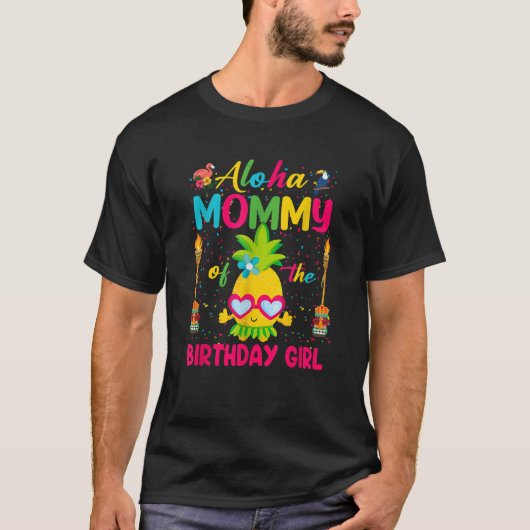 Aloha Mama van het Verjaardagsmeisje Shirt Hawaii  (Voorkant)
