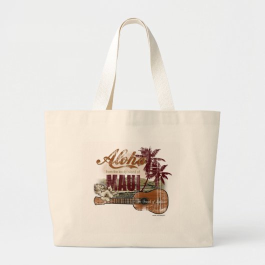 ALOHA MAUI GROTE TOTE BAG (Voorkant)