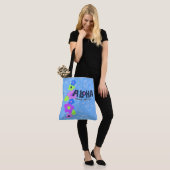 Aloha Means Hallo Hawaiian Hibiscus Beach Tote Bag (Op model)