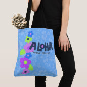 Aloha Means Hallo Hawaiian Hibiscus Beach Tote Bag (Dichtbij)