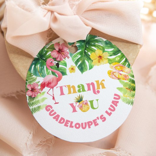 Aloha meisje zomer Tropische Luau verjaardagsfeest Bedankjes Labels