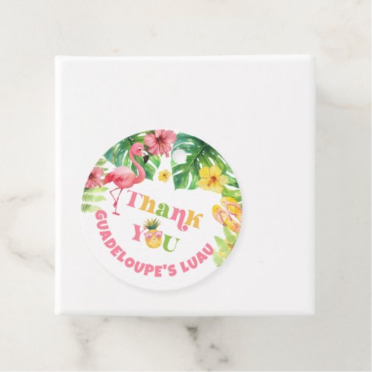 Aloha meisje zomer Tropische Luau verjaardagsfeest Bedankjes Labels (In situ)