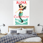 Aloha Mermaid Thunder_Thunder_Cove Canvas Afdruk (Insitu (Slaapkamer))