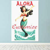 Aloha Mermaid Thunder_Thunder_Cove Canvas Afdruk (Insitu (Houten vloer))