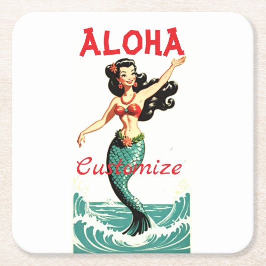 Aloha Mermaid Thunder_Thunder_Cove Kartonnen Onderzetters (Voorkant)