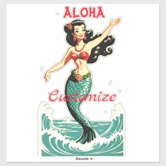 Aloha Mermaid Thunder_Thunder_Cove Sticker (Vel)