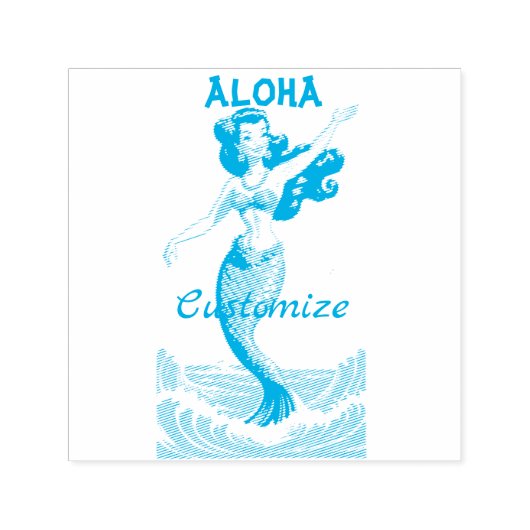 Aloha Mermaid Thunder_Thunder_Cove Zelfinktende Stempel (Design)