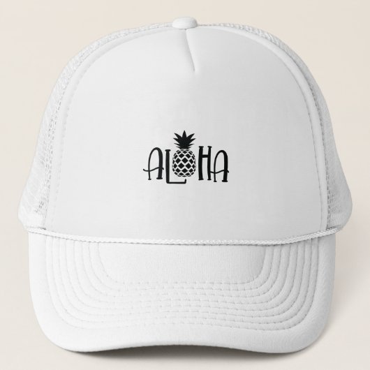 Aloha met ananas trucker pet (Voorkant)