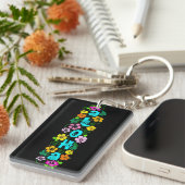 Aloha met bloemen sleutelhanger (Voorkant Rechts)