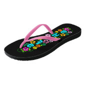 Aloha met bloemen teenslippers (Schuin)