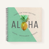 Aloha met PineApple  illustratie Notitieboek (Voorkant)