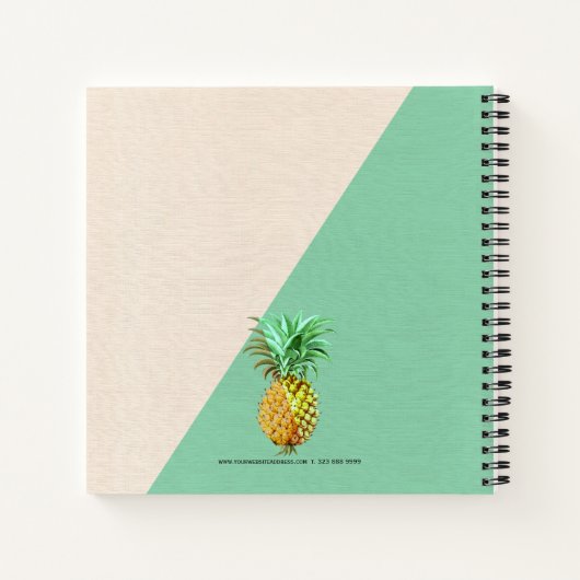 Aloha met PineApple  illustratie Notitieboek (Achterkant)