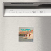 Aloha met  surfers in Hawaï Magneet (Insitu (Vaatwasser))