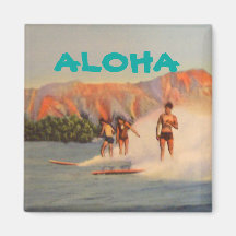 Aloha met  surfers in Hawaï