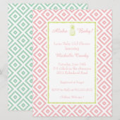 Aloha Mint/Peony Hawaiian Luau Shower Invitation Kaart (Voorkant / Achterkant)