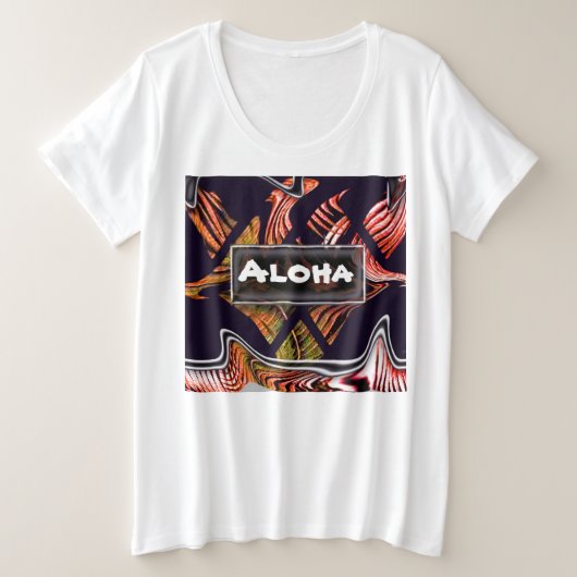 Aloha Modern Hawaiian Style T-Shirt (Design voorkant)