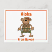 Aloha Monkey Briefkaart (Voorkant)
