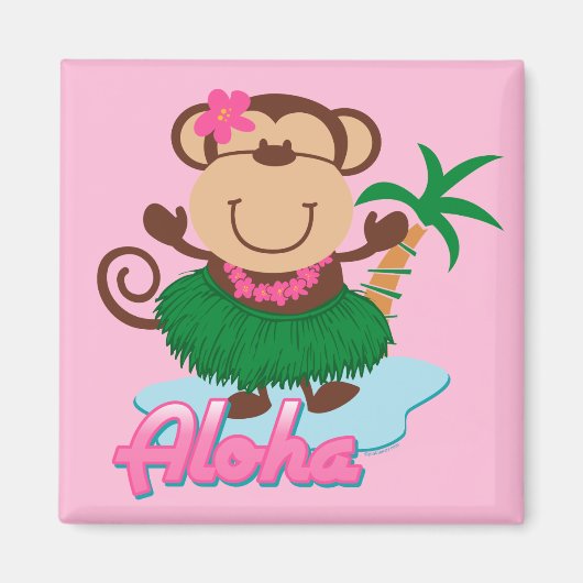 Aloha Monkey Magnet (Voorkant)